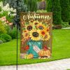 Autumn Sunflower Bird Garden Flag – 12×18 Garden Flag