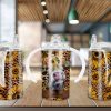 Baby Cow Sunflower Sippy Cup Sublimation Design