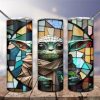 Baby Yoda Stained Glass Tumbler Png