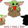Baby Yoda svg, Yoda Starbucks svg