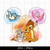 Bambi Character Mouse Head Watercolor Png