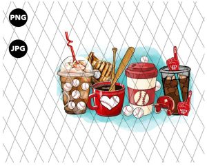 Baseball Coffee Cups Png