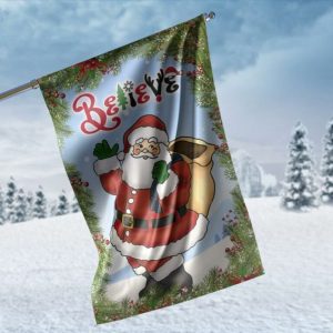 Belive Santa Christmas Garden Flag – 12×18 Garden Flag