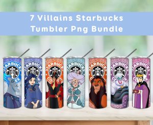 Big Bundle Villains Starbucks Tumbler Png 2