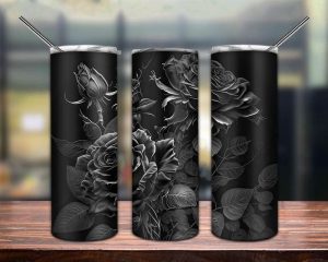 Black Roses Tumbler Png