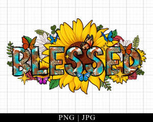 Blessed Sunflowers Western Png