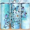 Blue Butterfly Tumbler Png