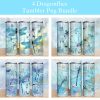 Blue Dragonflies Tumbler Png