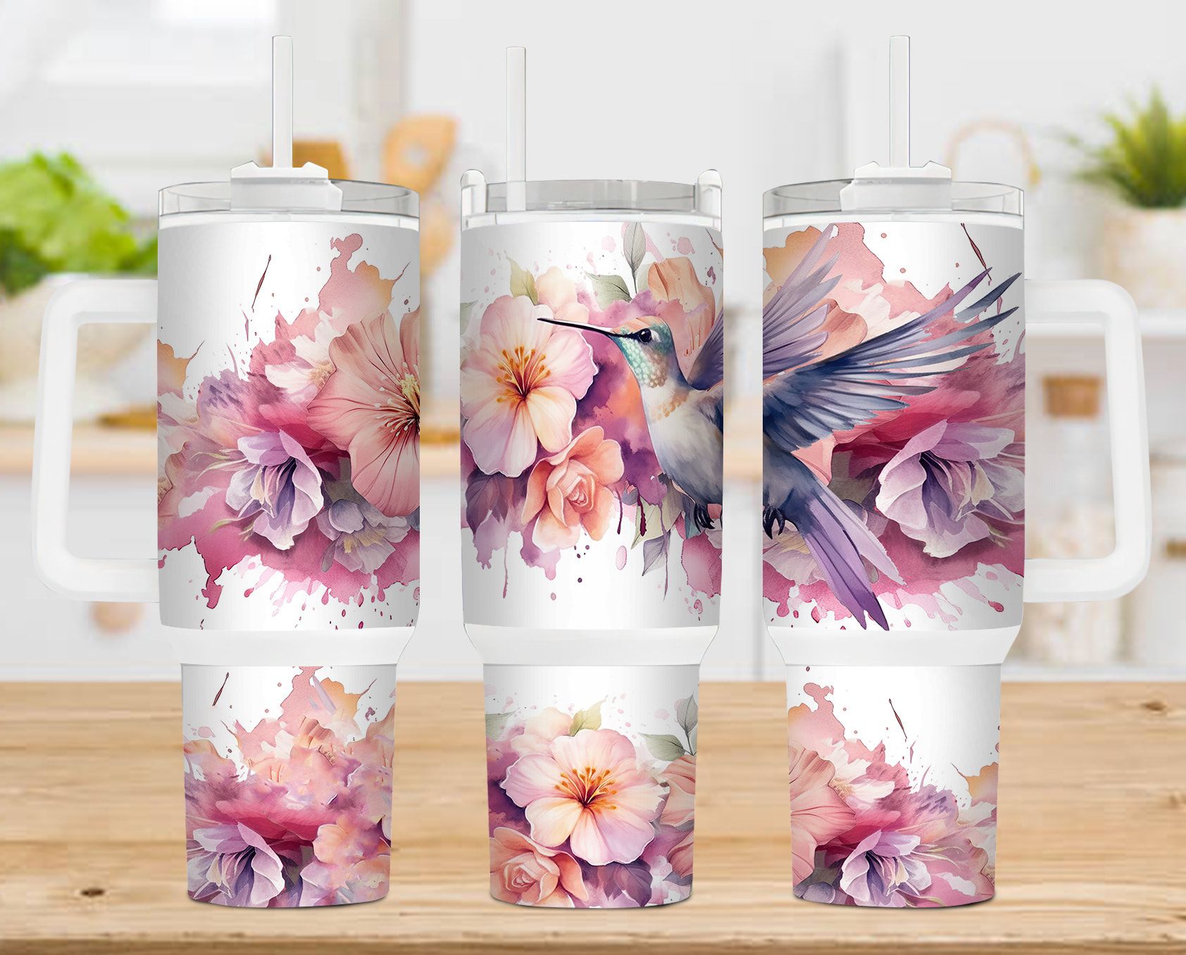 Blush Floral Hummingbird 40 Oz 2 Piece Tumbler Wrap Blush Floral Hummingbird 40 Oz 2 Piece Tumbler Wrap
