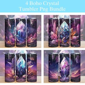 Boho Crystal Magic Northern Light Tumbler Png