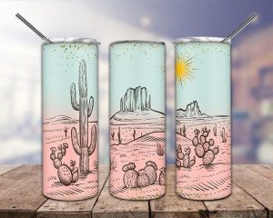 Boho Desert Tumbler Png