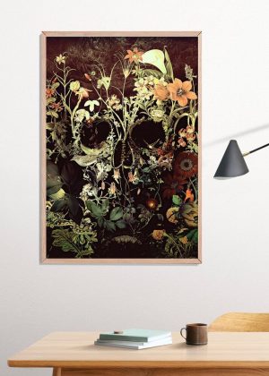 Boho Flower Sugar Skull Poster