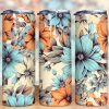 Boho Flowers Tumbler Png
