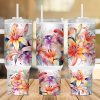 Bright Lilies Floral 40 Oz 2 Piece Tumbler Wrap