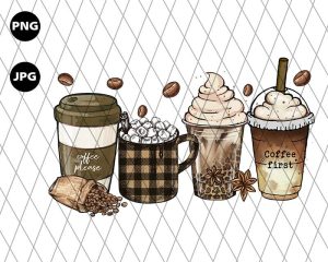Brown Coffee Cups Png