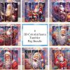 Bundle 3d Colorful Santa Christmas Tumbler Png