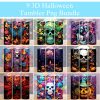 Bundle 3d Halloween Colorful Tumbler Png