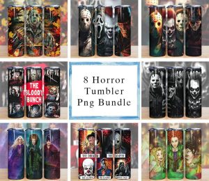 Bundle 3d Halloween Horror Characters Tumbler Png