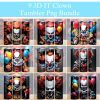Bundle 3d Horror Clown Tumbler Png