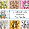 Bundle 3d Inflated Cute Animals Tumbler Png