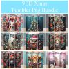 Bundle 3d Realistic Christmas Tumbler Png