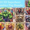 Bundle 3d Superhero Tumbler Png
