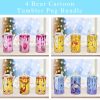 Bundle 4 Bear Cartoon Characters Sippy Cup Sublimation Design