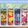 Bundle 4 Cartoon Characters Glitter Tumbler Png