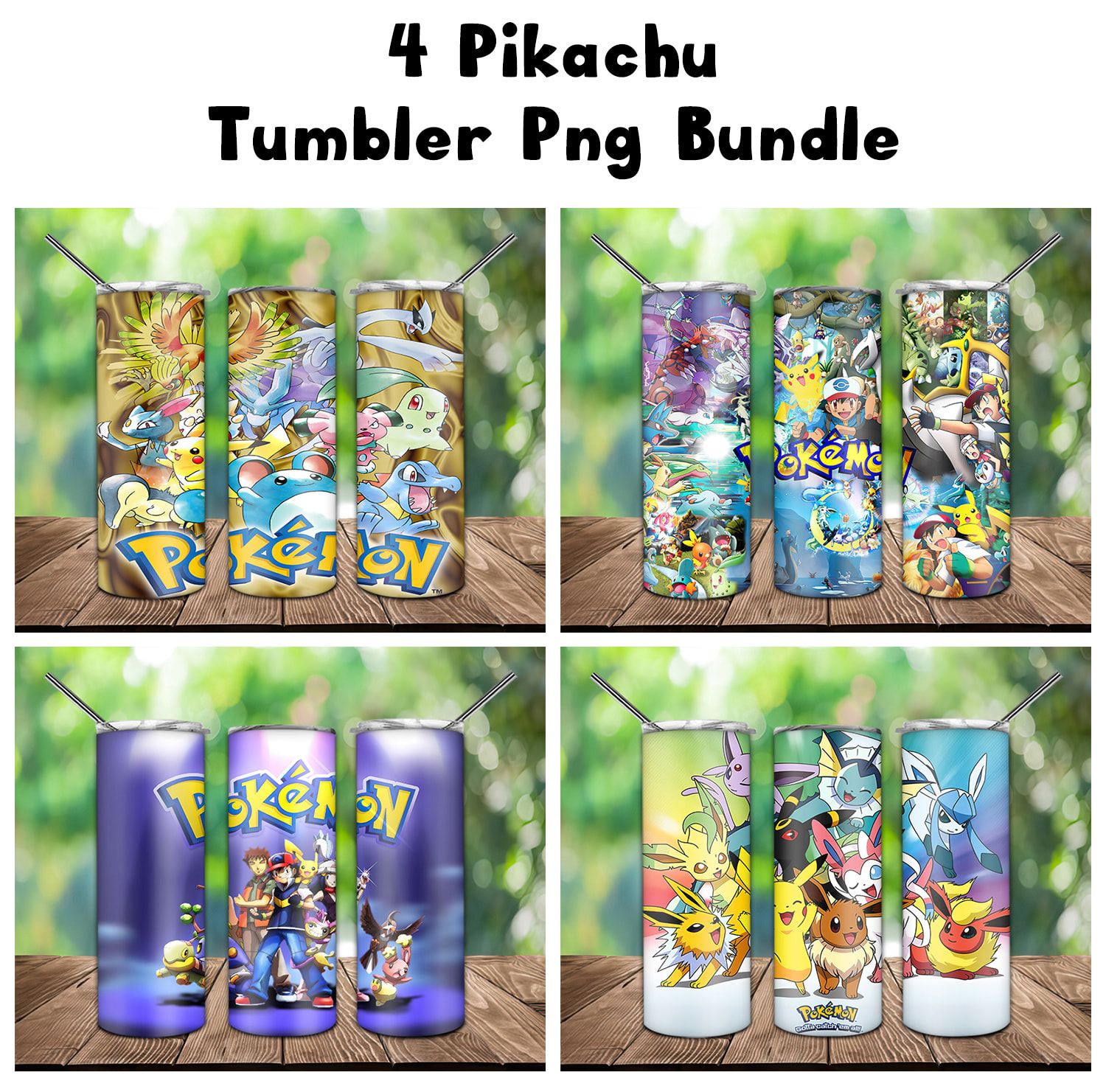 Bundle 4 Pikachu Tumbler Png Bundle 4 Pikachu Tumbler Png