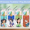 Bundle 4 Princesses Castle Tumbler Png