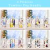 Bundle 4 Princesses Sippy Cup Sublimation Design