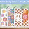 Bundle 4 Retro Daisy Tumbler Png