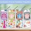 Bundle 4 Starbucks Floral Tumbler Png