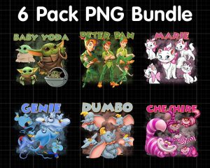Bundle 6 Cartoon Characters Png Files