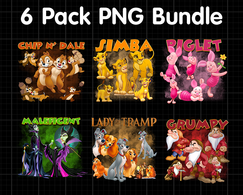 Bundle 6 Cartoon Characters Png Files 4 Bundle 6 Cartoon Characters Png Files 4