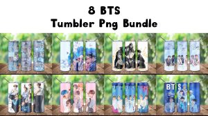 Bundle 8 Bts Army Tumbler Png