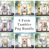 Bundle 8 Farm Animals Tumbler Png