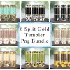 Bundle 8 Split Gold Tumbler Png