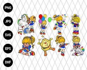 Bundle 90s Cartoon Rainbow Brite Svg File