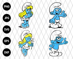 Bundle Cartoon Smurf Svg File