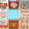 Bundle Fall Vibes Autumn Tumbler Png