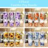Bundle Floral Colorful 40 Oz 2 Piece Tumbler Wrap