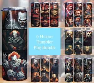 Bundle Horror Characters Tumbler Png