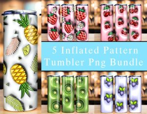 Bundle Inflated Puff Pattern Tumbler Png