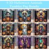 Bundle Kids Halloween Animals Tumbler Png