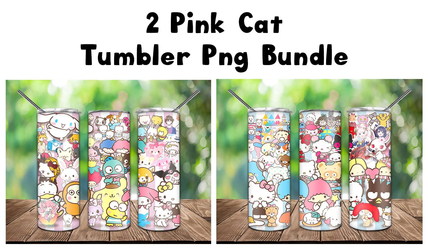 Bundle Pink Cat Tumbler Png Bundle Pink Cat Tumbler Png