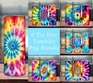 Bundle Tie Dye Background Tumbler Png