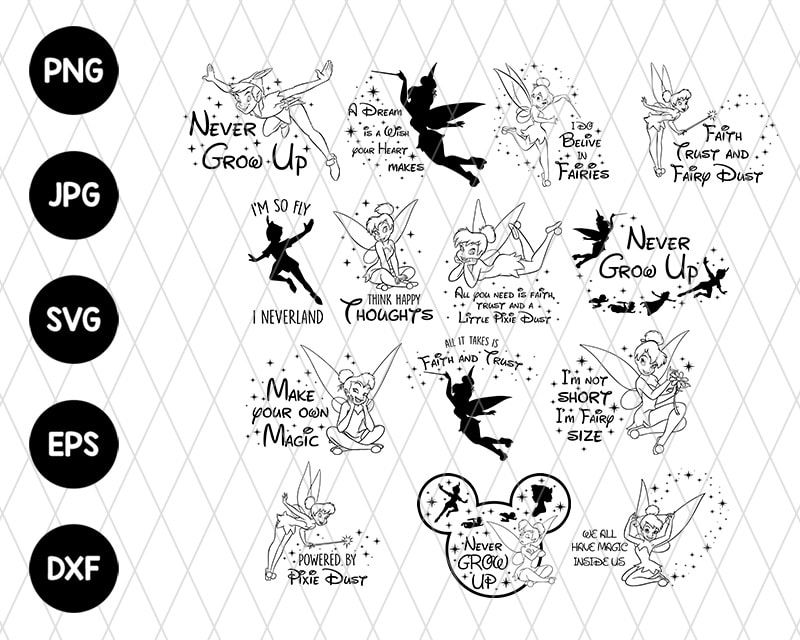 Bundle Tinkerbell Quotes Svg File Bundle Tinkerbell Quotes Svg File