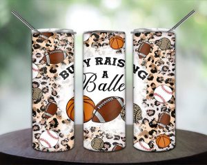Busy Raising A Baller Tumbler Png