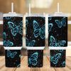 Butterflies Glitter 40 Oz 2 Piece Tumbler Wrap